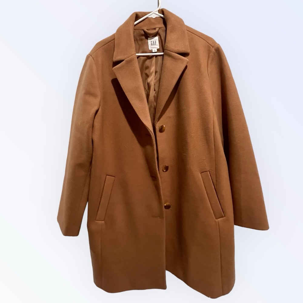 Caramel coat Gap XL 3 buttons